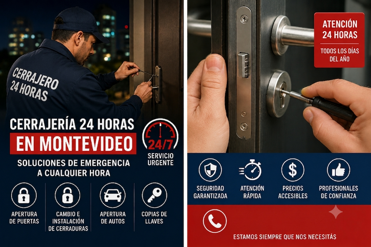 Cerrajería 24 Horas en Montevideo